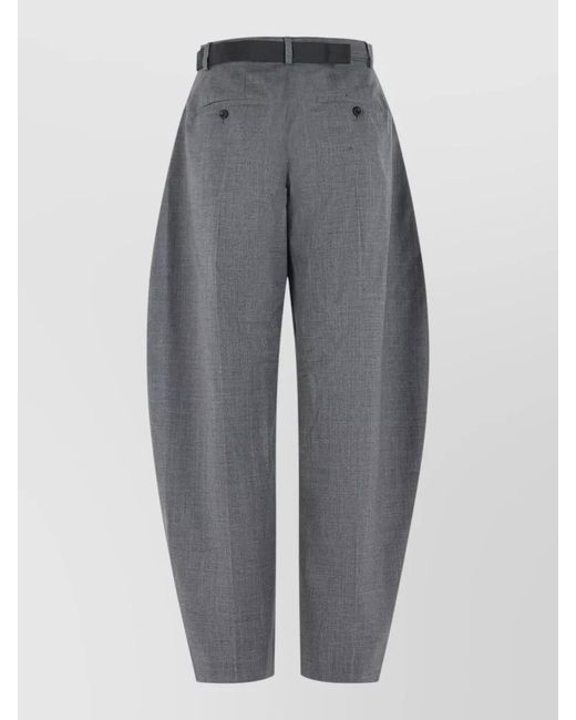 Sacai Gray Straight-Leg Tailored Trousers