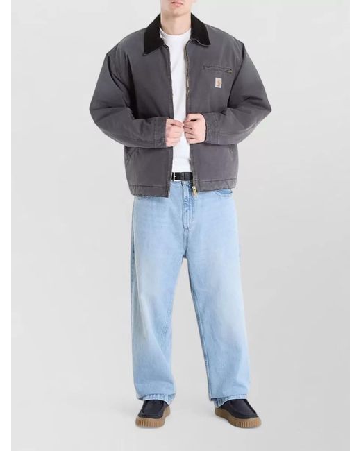 Carhartt Blue Denim Cotton Jeans Belt Loops Five Pockets for men
