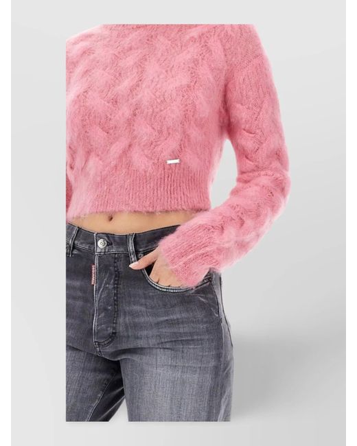 DSquared² Multicolor Cropped Jumper