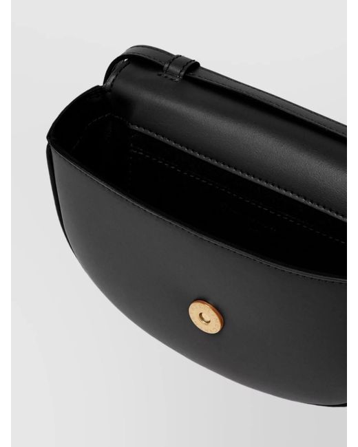 Stella McCartney Black Frayme Faux Leather Shoulder Bag