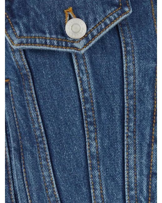 McQueen Blue Denim Cropped Jacket