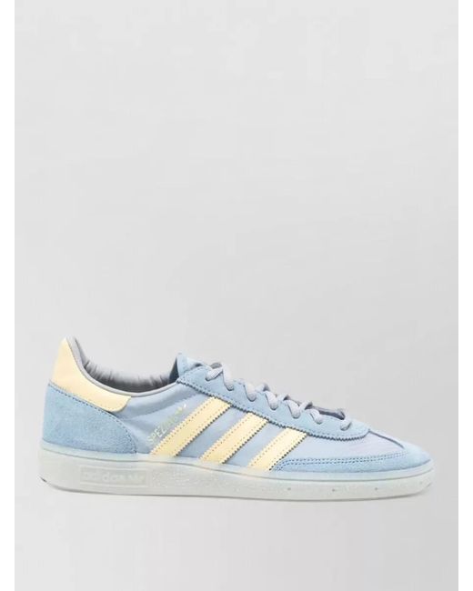 Adidas Originals Blue Handball Spezial Leather Sneakers Contrasting Stripes for men