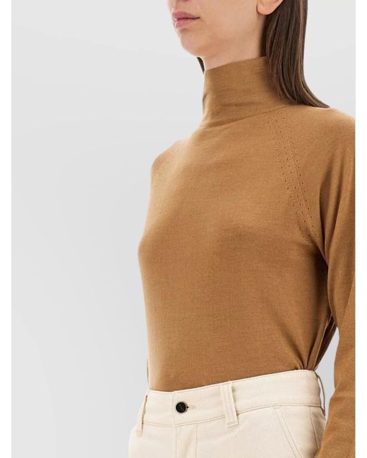 Kiton White Cashmere Silk Slim-Fit Turtleneck Jumper