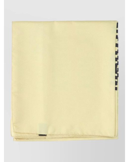 Martine Rose Metallic Square Lightweight Scarf Featuring Text Print for men