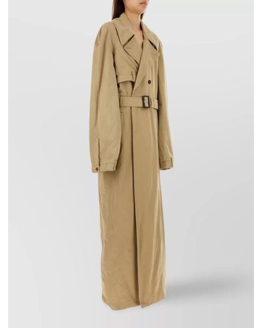Balenciaga Natural Cotton Trench Coat