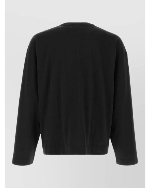 Dries Van Noten Black Cotton T-Shirt for men
