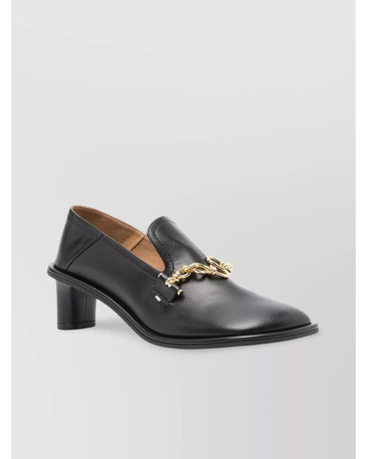 Stella McCartney Multicolor Metallic Chain Block Heel Pumps