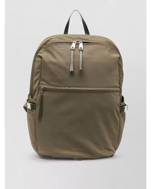 Paul Smith Gray Recycled Nylon Backpack Water Resistant Design for men