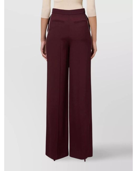 Elisabetta Franchi Red Wide-Leg Trousers
