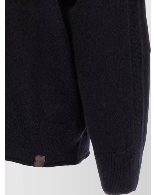 Max Mara Blue Cashmere Hooded Cardigan Long Sleeves Pockets