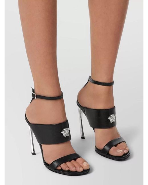 Versace Black High Heel Sandals