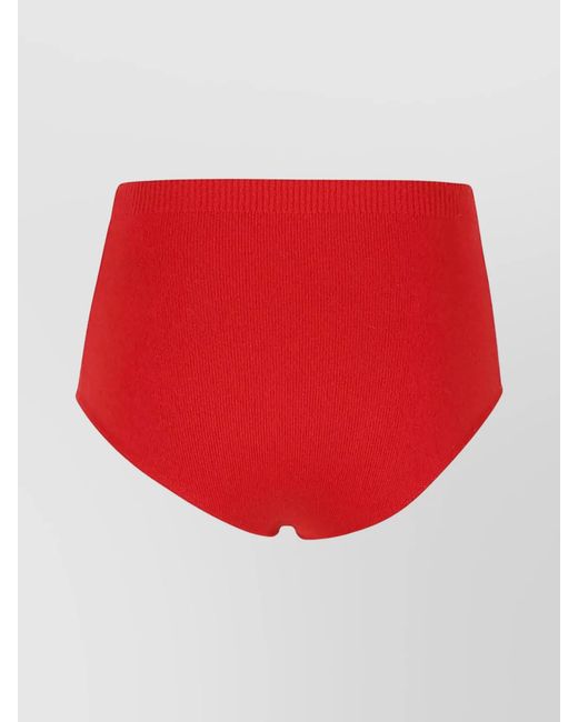 Ferragamo Red Cashmere Knitted Culottes
