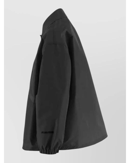Jil Sander Black Logo Jacket Pointed Collar Long Sleeves