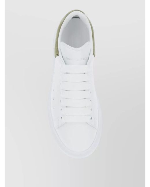 McQueen White Leather Oversized Low-Top Sneakers