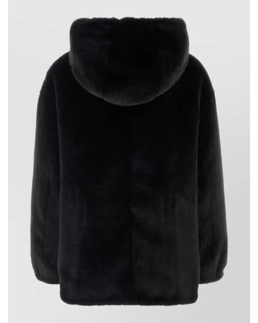 Prada Black Reversible Faux Fur Jacket