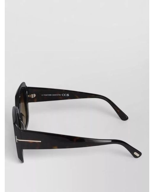 Tom Ford Brown Square Sunglasses Ft1220 Thick Arms Design