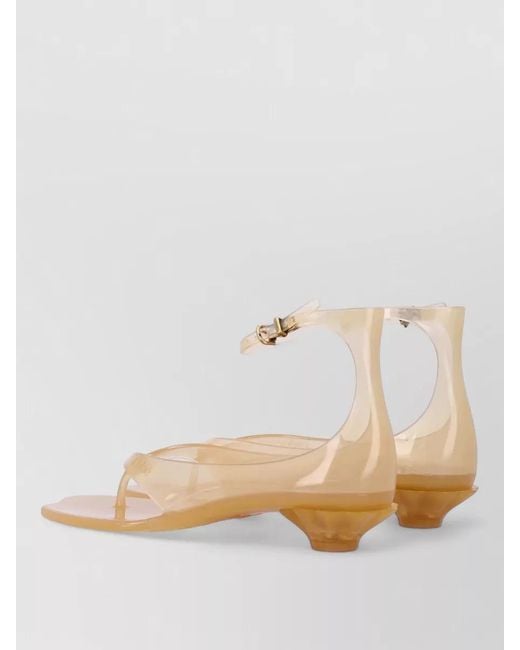 Chloé Natural Jelly Sandals Shell Heel Thong Sole