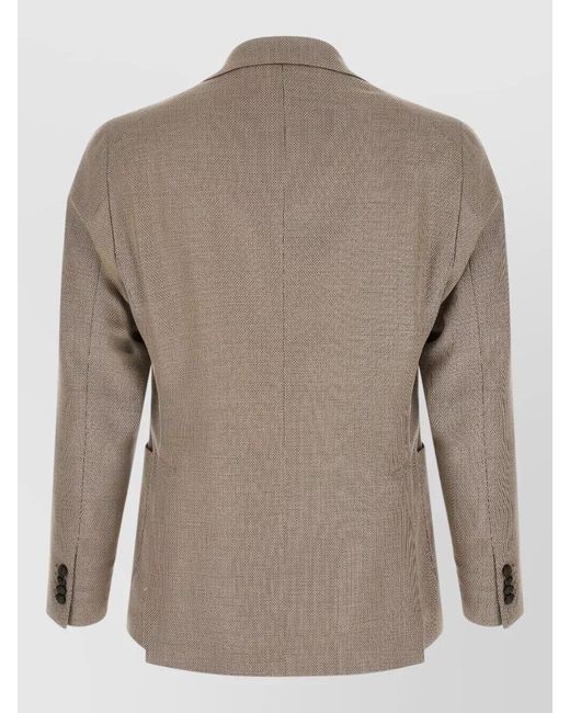 Tagliatore Natural Montecarlo Single Breasted Notch Lapel Jacket for men