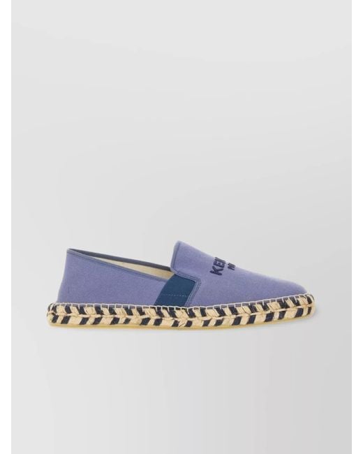 KENZO Blue Logo-Print Espadrilles for men