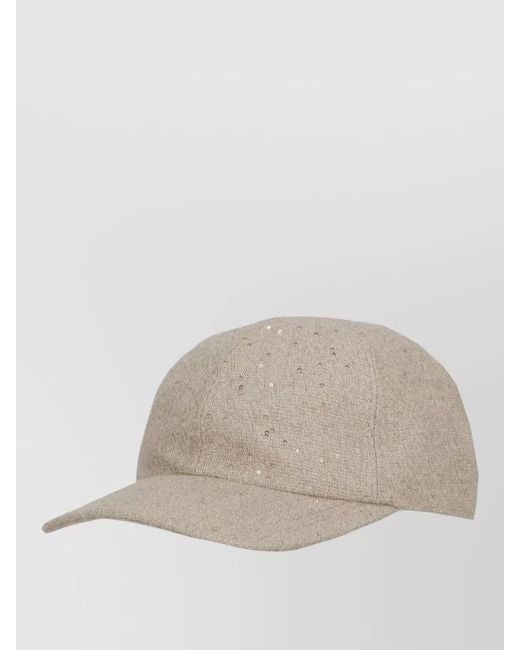 Panicale Natural Sequined Baseball Cap