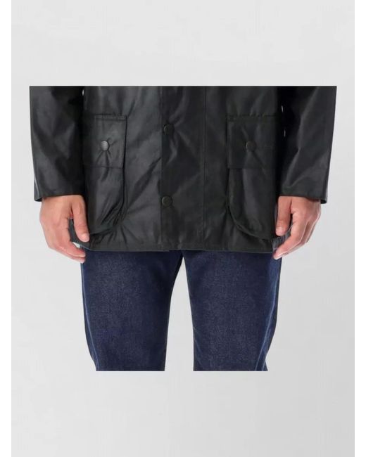 Barbour Blue Waxed Cotton Relaxed-Fit Jacket for men