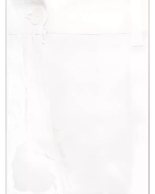 P.A.R.O.S.H. White Wide-Leg Trousers
