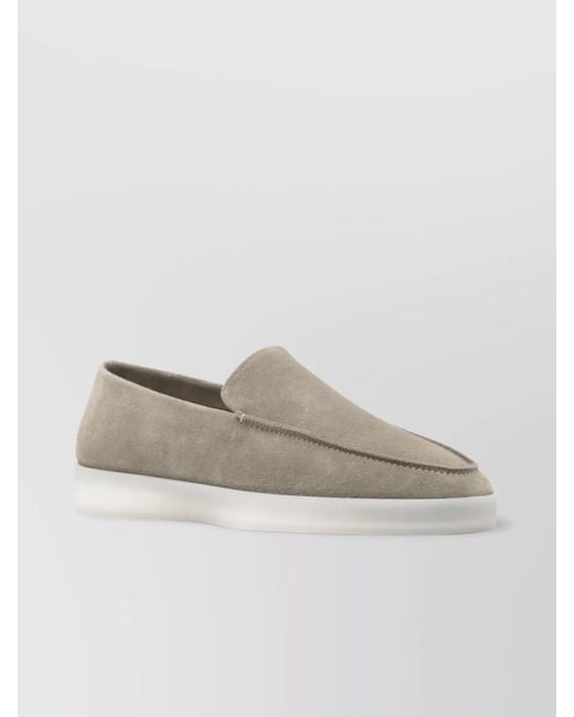 Fear Of God Gray Slip-On Suede Loafers Rubber Sole for men
