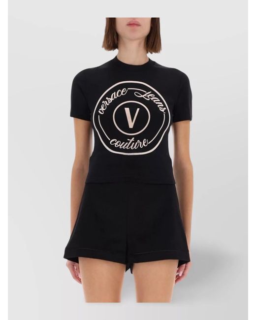 Versace Jeans Couture Black Cotton Jersey T-Shirt