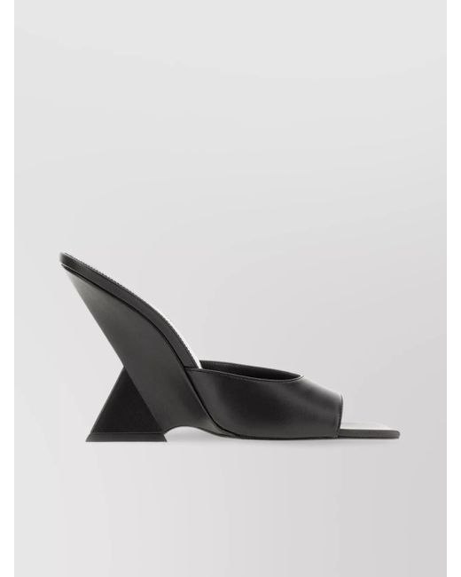 The Attico Multicolor Leather Wedge Mules