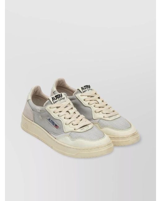 Autry Multicolor Vintage Low-Top Leather And Mesh Sneakers
