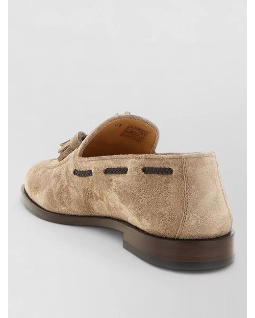 Brunello Cucinelli Natural Leather Loafers for men