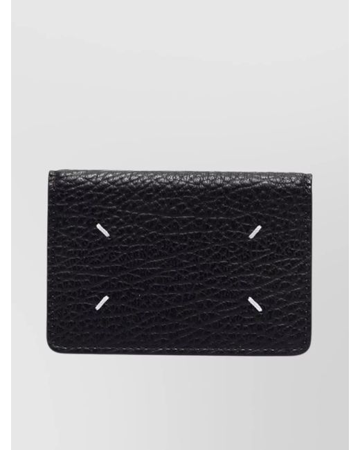 Maison Margiela Blue Leather Card Holder for men