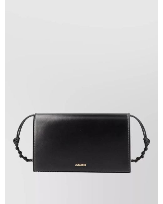 Jil Sander Black Leather Purse