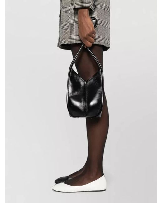 Hereu Black Calella Leather Tote Bucket Bag