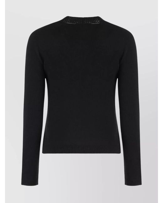 Max Mara Blue Cashmere Wool Crew Neck Long Sleeve Jumper