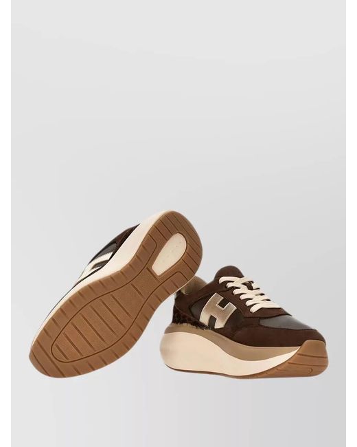 Hogan Multicolor Maxi Active Lace Up Leather Sneakers