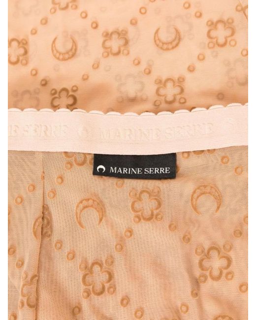MARINE SERRE White Monogram Tights