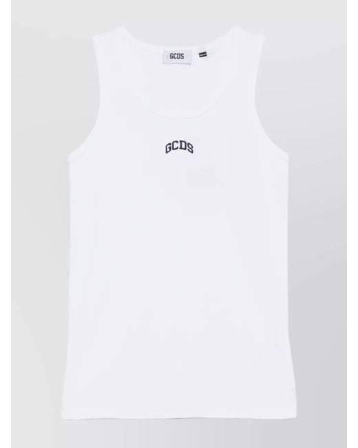 Gcds White Logo Tank Top Lounge for men