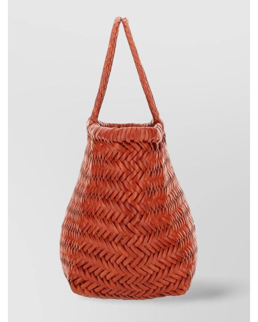 Dragon Diffusion Red Bamboo Triple Jump Small Leather Shoulder Bag