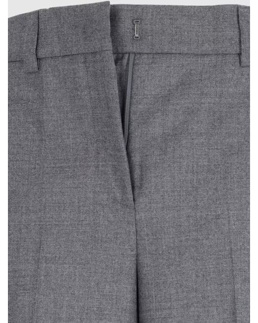 Incotex White Virgin Wool Straight-Leg Tailored Trousers