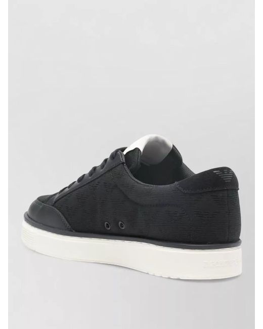 Emporio Armani Multicolor Canvas Low-Top Sneakers for men