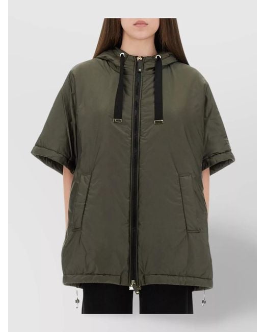 Max Mara Green Padded Parka Coat