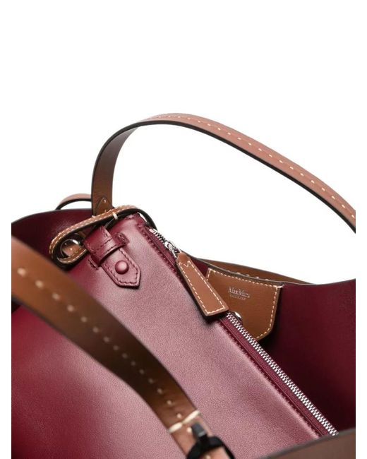 Max Mara Brown Leather Bucket Bag