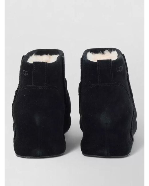 Ugg Black Leather Ankle Boots