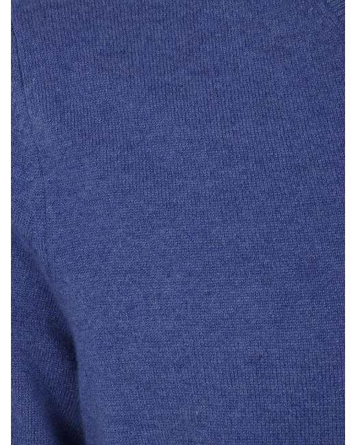 Ballantyne Blue V Neck Knit Pullover Long Sleeves for men