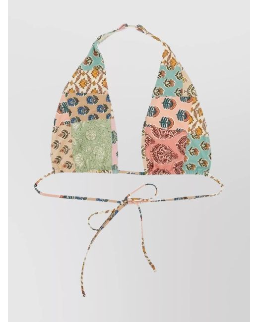Mc2 Saint Barth Natural Dahlia Bikini Top