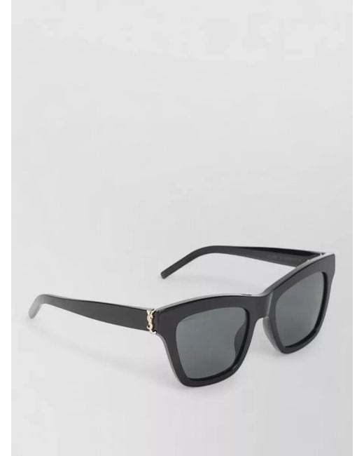Saint Laurent Gray M156 Acetate Sunglasses Squared Frame Design