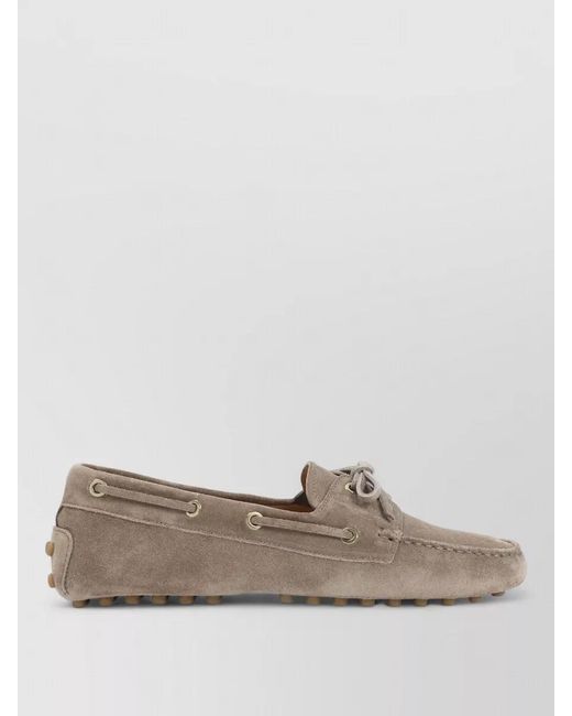 Tod's Brown Suede Leather Loafers