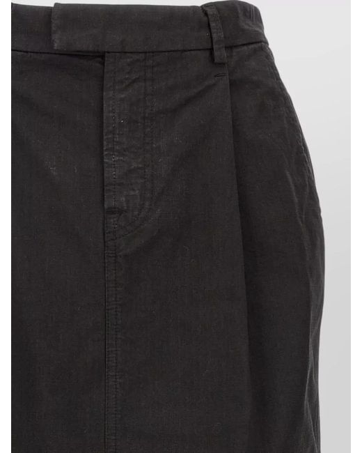 ARMARIUM Black Shiv Skirt Back Slit Belt Loops Cargo