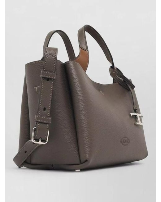 Tod's Brown Leather Mini Shoulder Bag Adjustable Strap
